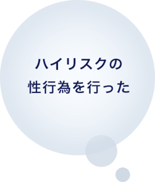 ハイリスクの性行為を行った